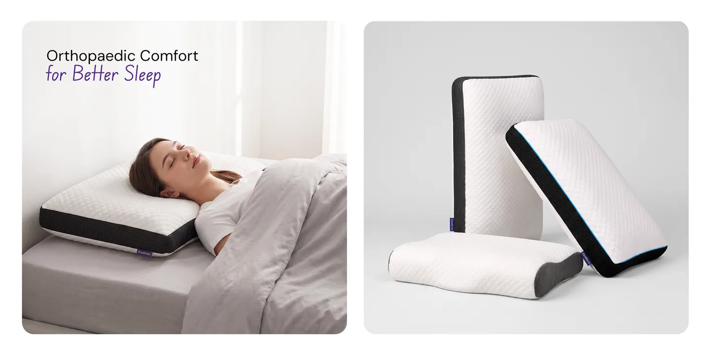Orthopaedic Comfort for Better Sleep: a woman asleep on a Careforce orthopaedic pillow
