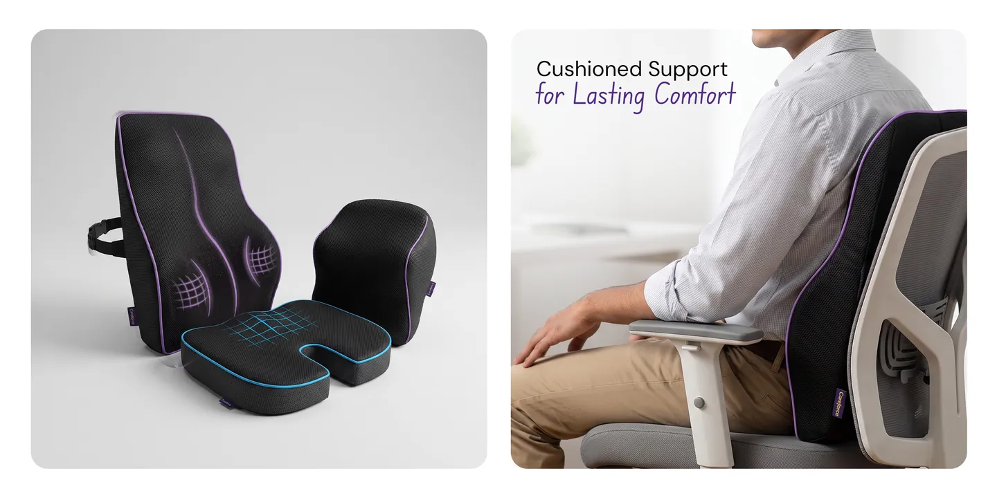 Careforce lumbar back cushion and seat cushions